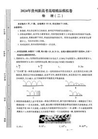 2024届贵州省部分学校高三下学期一模联考物理试题(二)