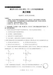 2024届重庆高三下学期3月月考物理试题+答案