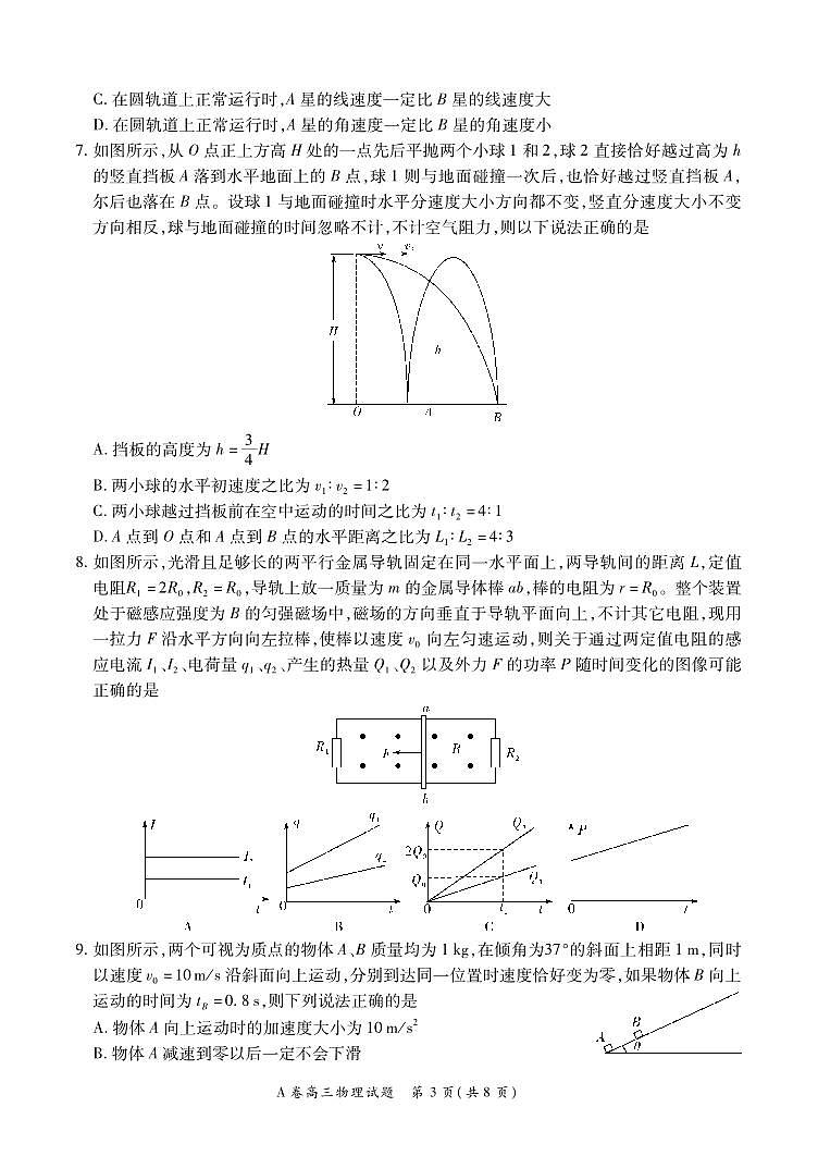 高三物理试题第3页