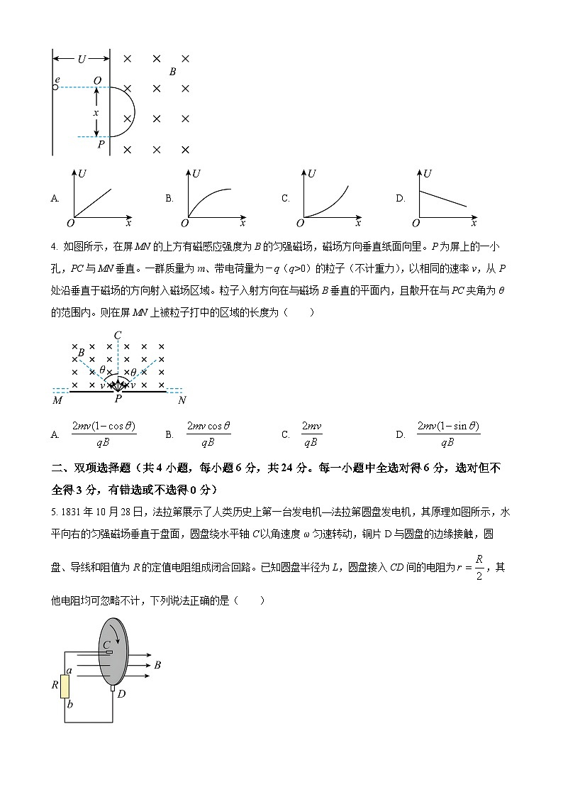 2024福建省福清一中高二下学期开门检测试题物理含解析第2页