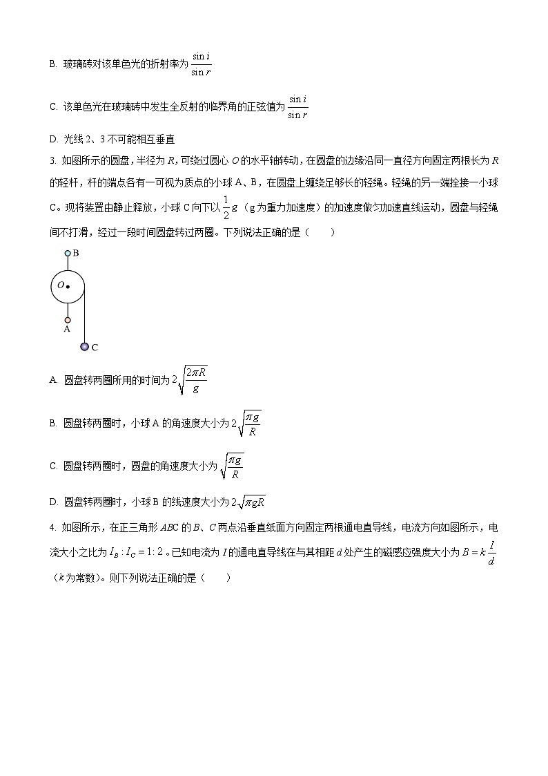 2024届吉林省高三下学期2月质量检测（一模） 物理 （解析版）02