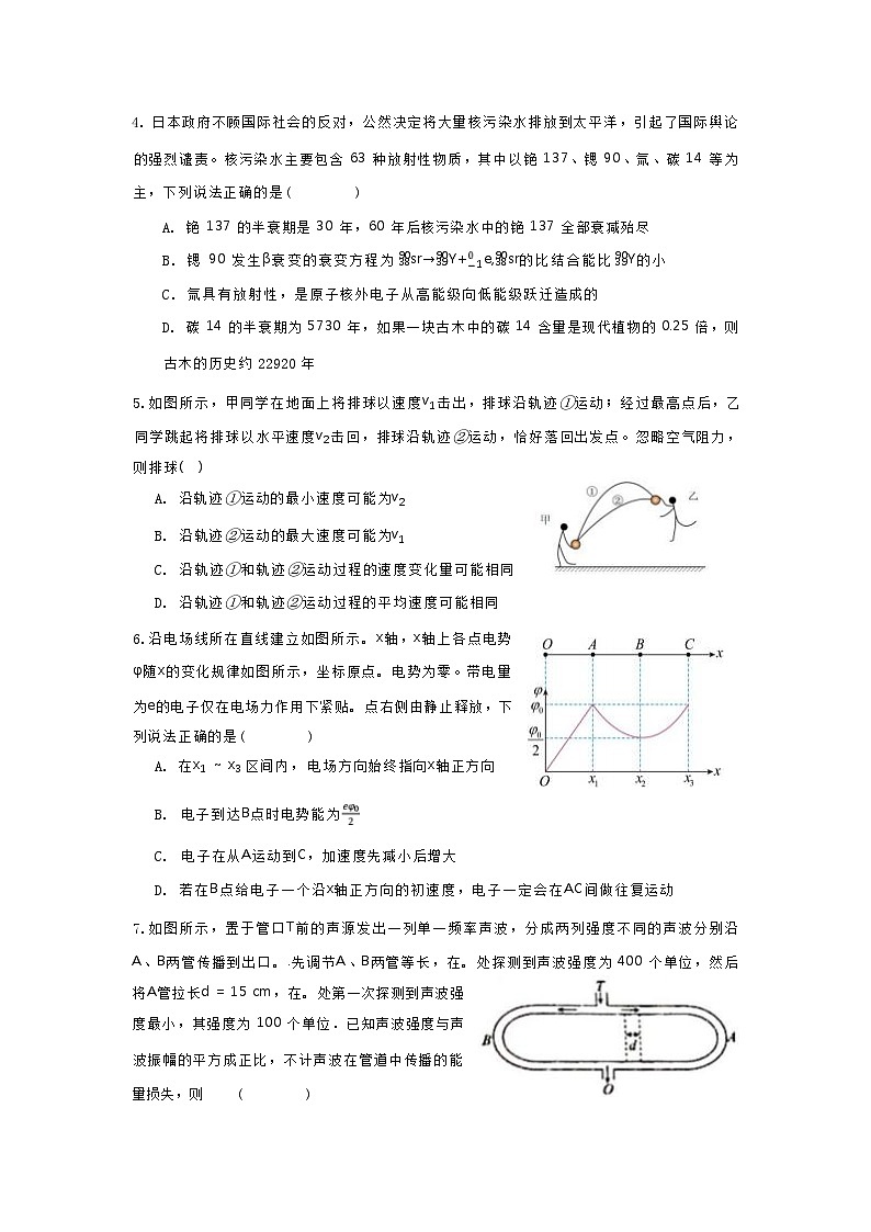 2024届辽宁省沈阳市第二中学高三下学期开学考试 物理 （Word版）第2页