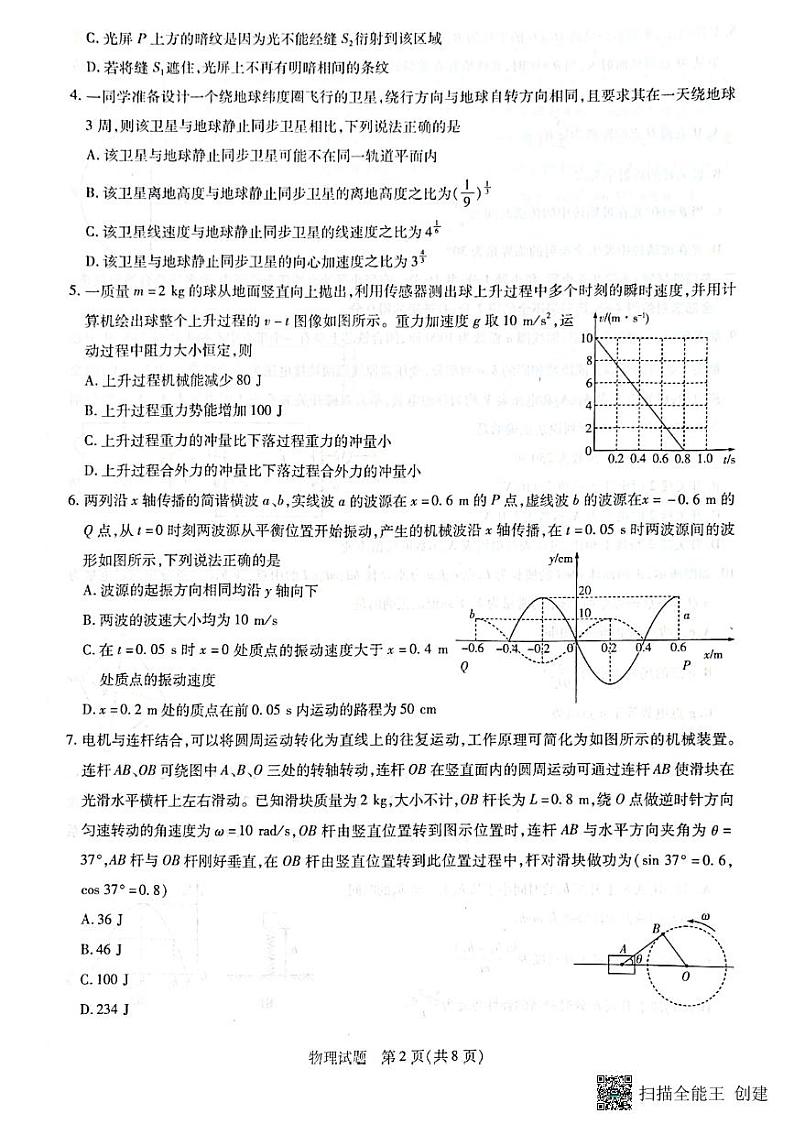 山东省齐鲁名校联盟2023-2024学年高三下学期开学质量检测 物理试题及答案02