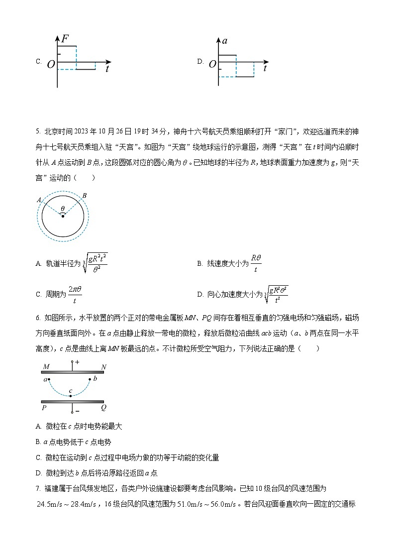 广东省广州市天河区2024届高三下学期综合测试（二） 物理 Word版含解析第3页