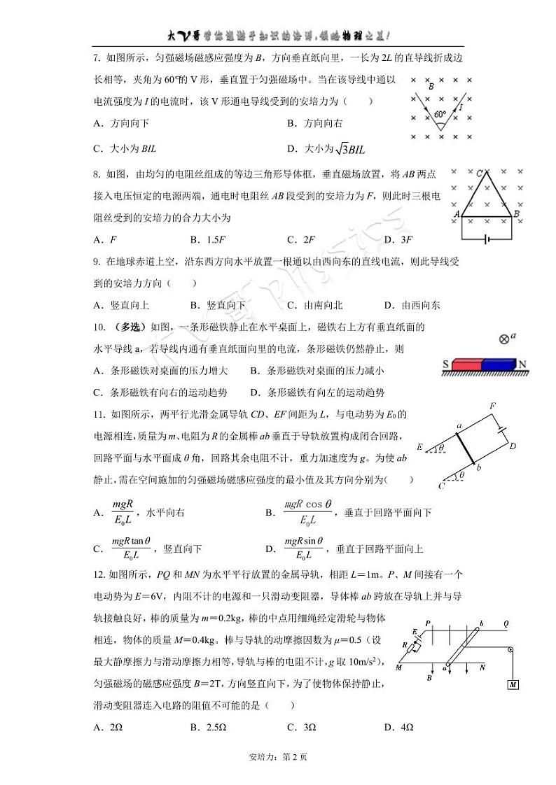 安培力和洛伦兹力第2页