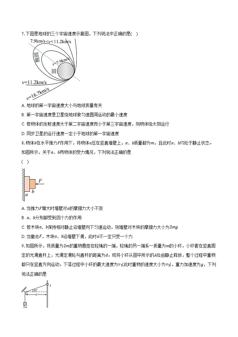 2023-2024学年湖南省长沙市长郡教育集团高一（下）入学考试物理试卷（含解析）03