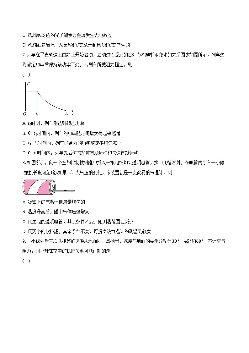2023-2024学年江苏省南通市高三（下）第一次适应性调研考试物理试卷（含解析）03