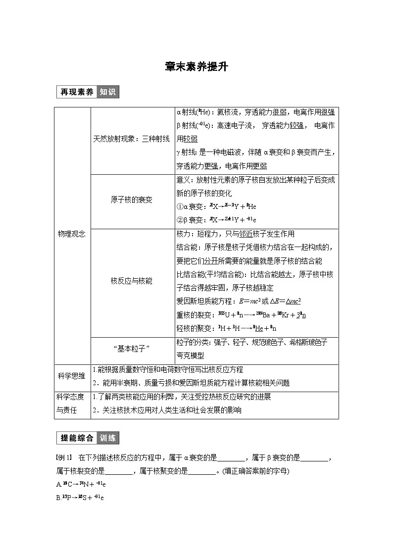 2024年高中物理新教材同步学案 选择性必修第三册  第5章 章末素养提升（含解析）01