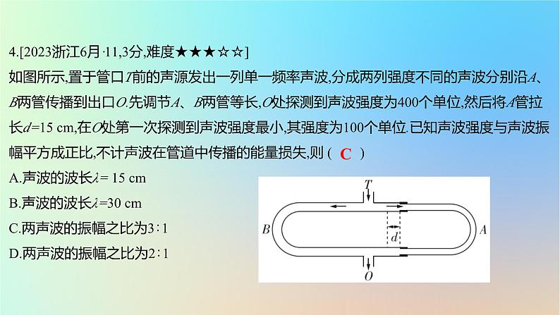 2025版高考物理一轮复习真题精练专题十三机械振动与机械波第32练机械波课件第8页