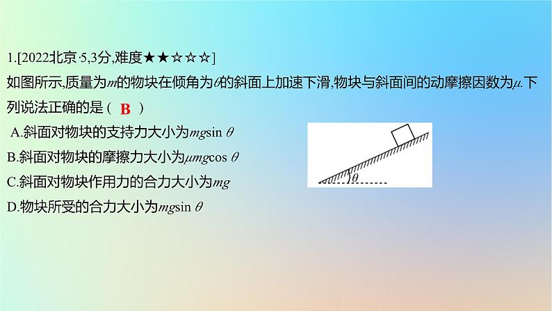 2025版高考物理一轮复习真题精练专题二相互作用第4练受力分析共点力平衡课件02