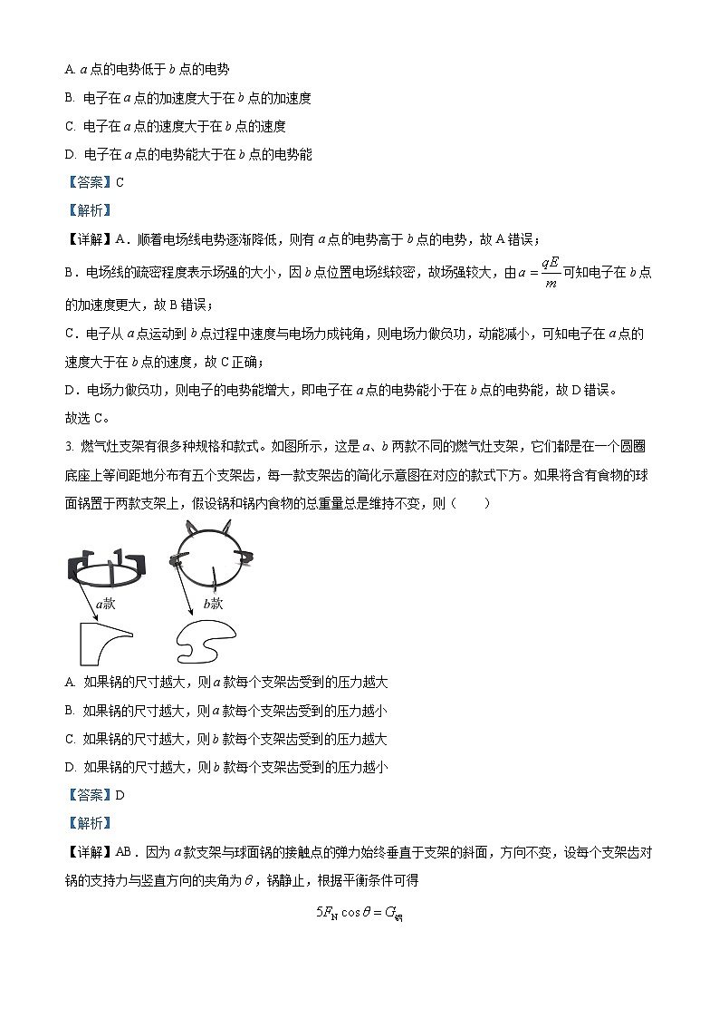 浙江省强基联盟2024届高三下学期（3月）二模物理试卷（Word版附解析）02