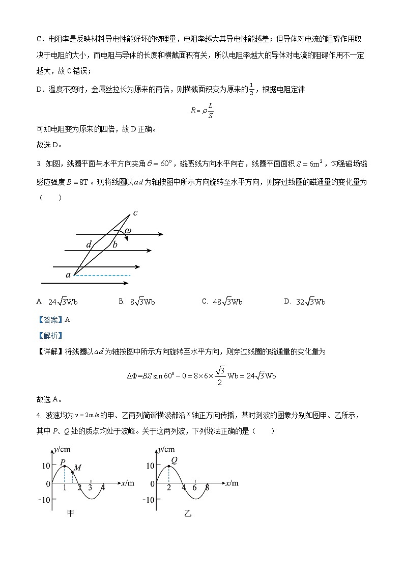 四川省江油市太白中学2023-2024学年高二下学期开学考试物理试题（原卷版+解析版）02