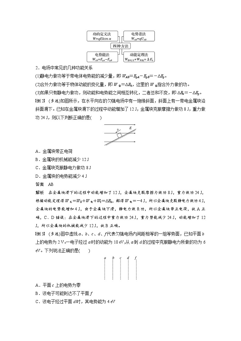 2024年高中物理新教材同步学案 必修第三册  第10章　专题强化4　电场能的性质及图像问题（含解析）第2页
