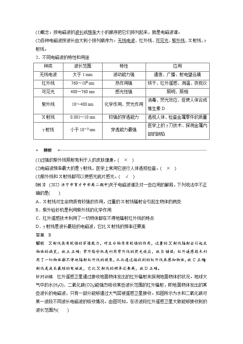 2024年高中物理新教材同步学案 必修第三册  第13章　4　电磁波的发现及应用（含解析）03