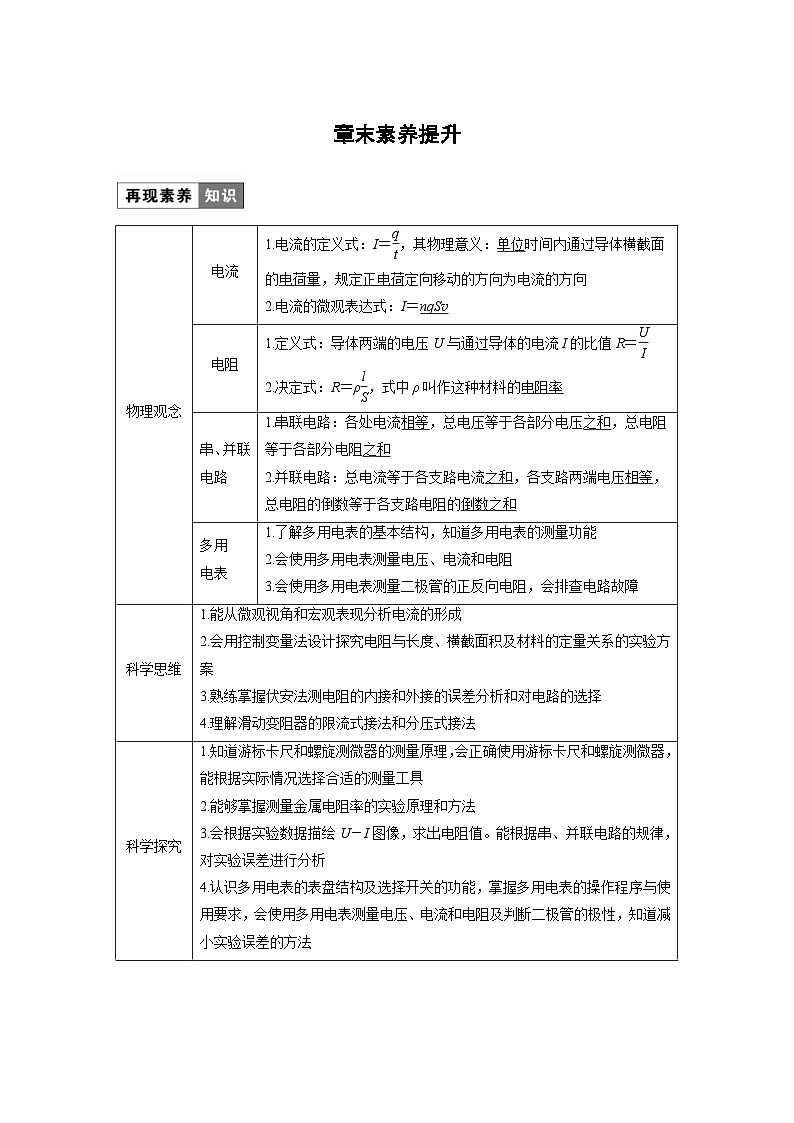 2024年高中物理新教材同步学案 必修第三册  第11章　章末素养提升（含解析）第1页