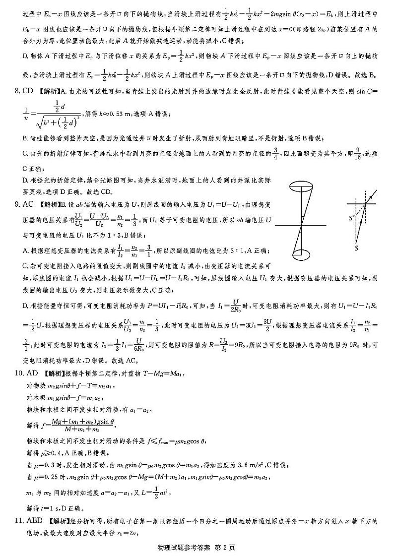 物理答案第2页