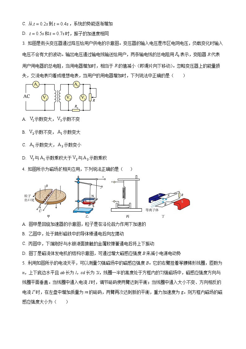 精品解析：辽宁省2023-2024学年高二下学期开学考试物理试题（原卷版）第2页