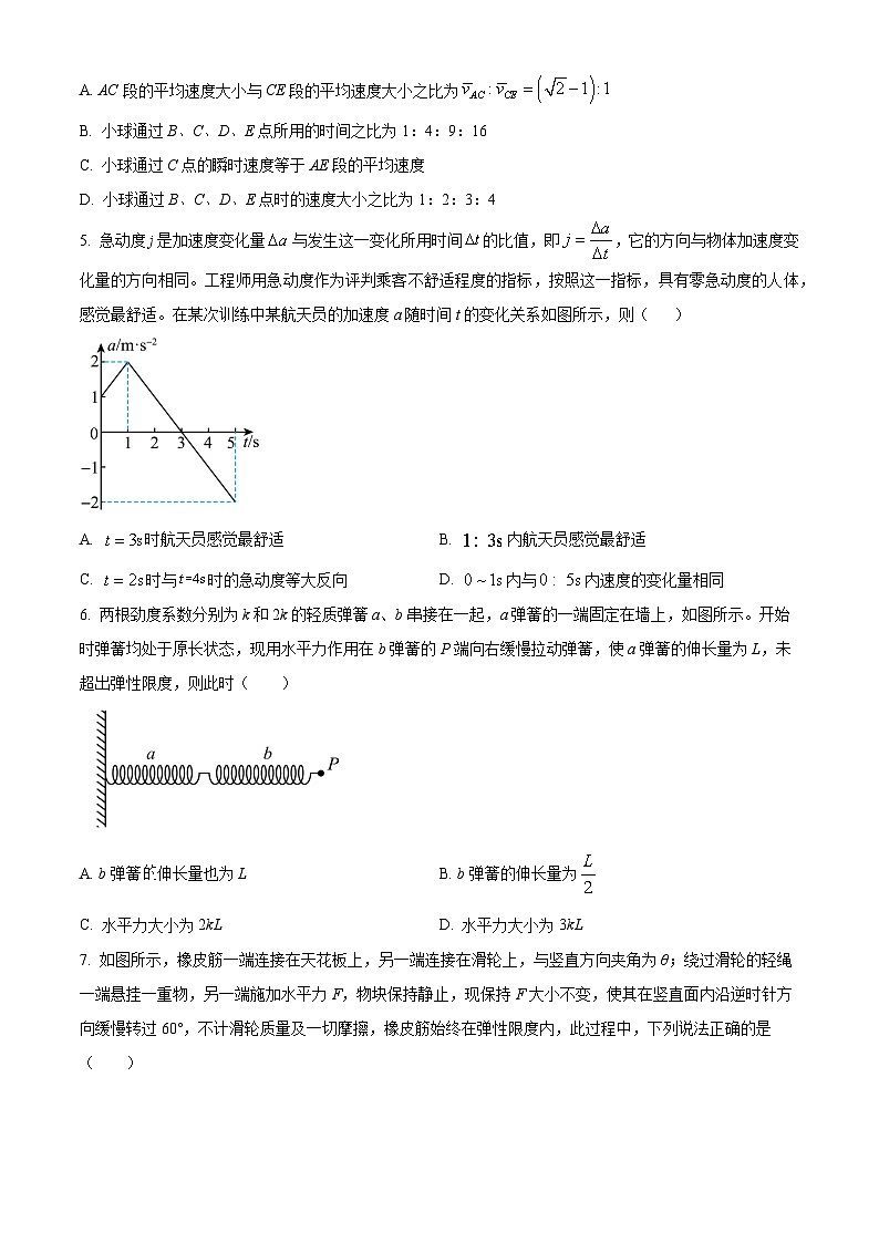 江西省新余市第一中学2023-2024学年高一下学期（2月）开学考试物理试题（原卷版）第2页