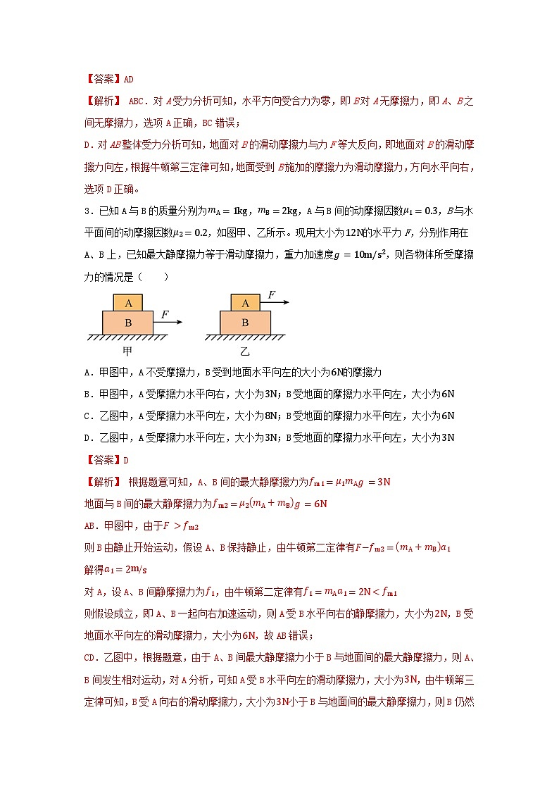 专题21板块模型动力学分析-2023届高三物理一轮复习重难点逐个突破02