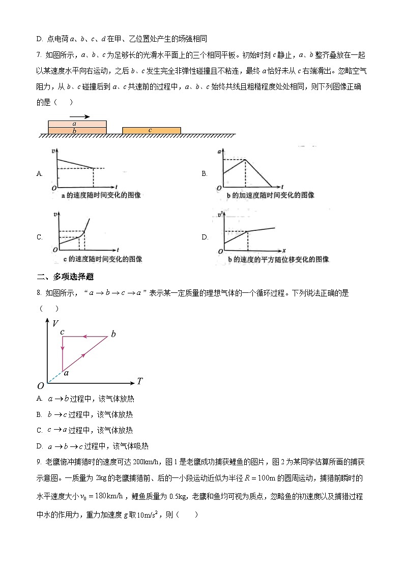 精品解析：2024届重庆市高三下学期高考模拟调研卷物理（三）（原卷版）第3页