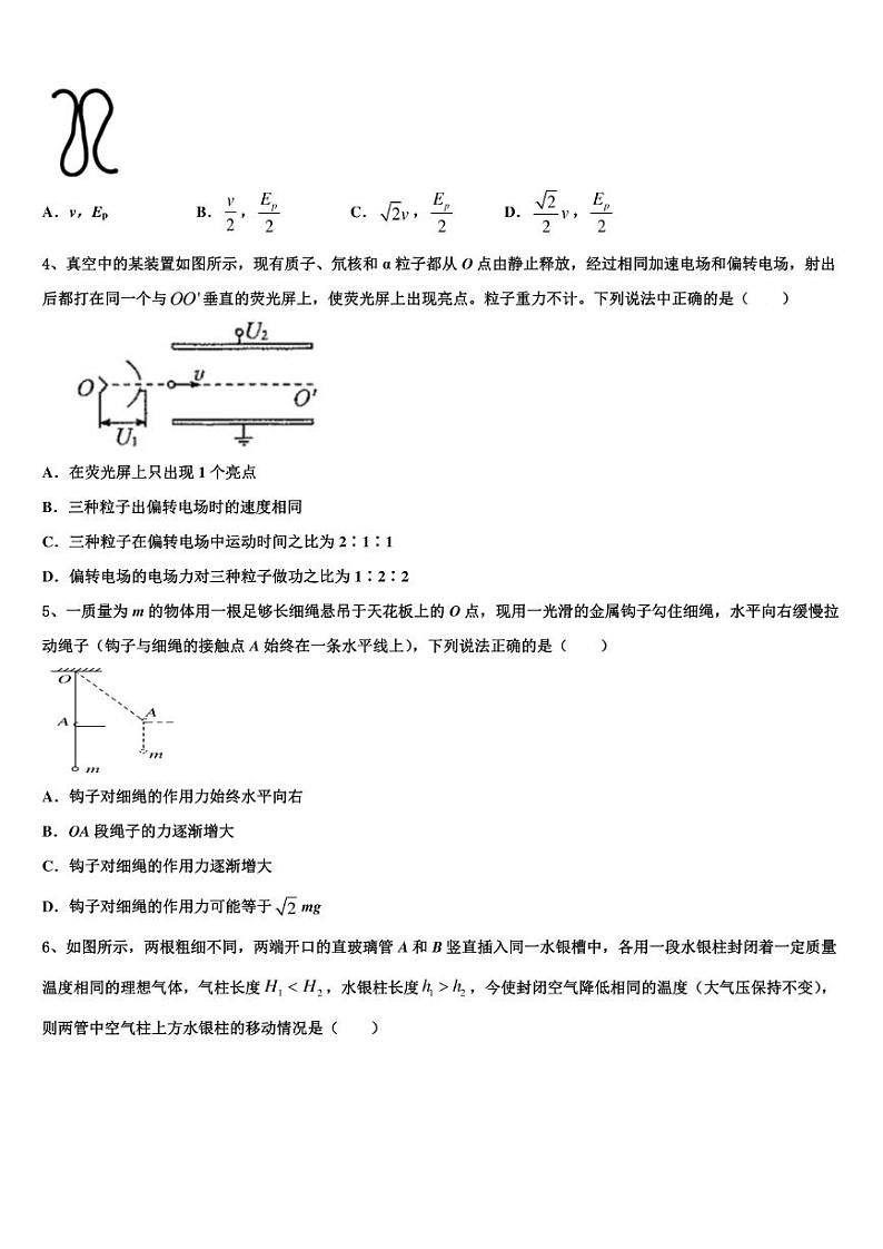 河北省衡水市2024届高三一模物理试题02