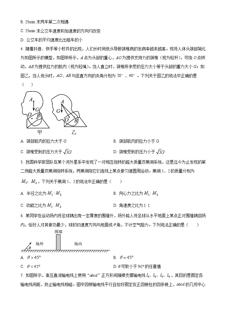 2024届安徽省合肥市高三一模物理试题  Word版无答案第2页