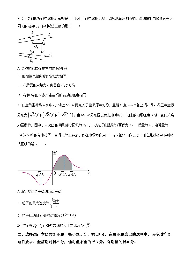 2024届安徽省合肥市高三一模物理试题  Word版无答案第3页