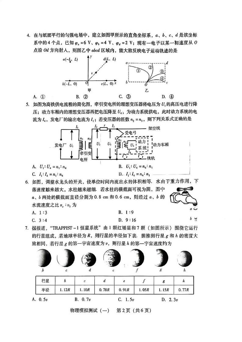 2024年广东一模【物理】试题+答案第2页