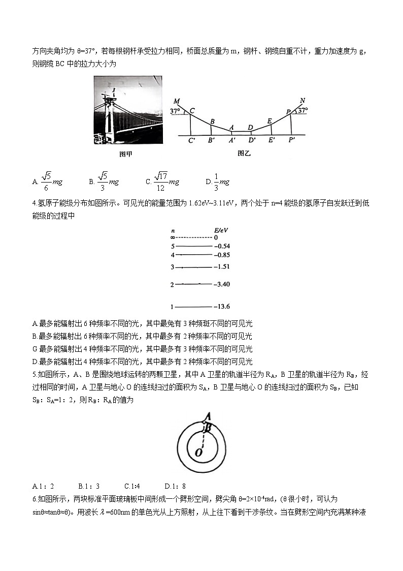 2024届山东省泰安市高三下学期一模物理试题 Word版第2页