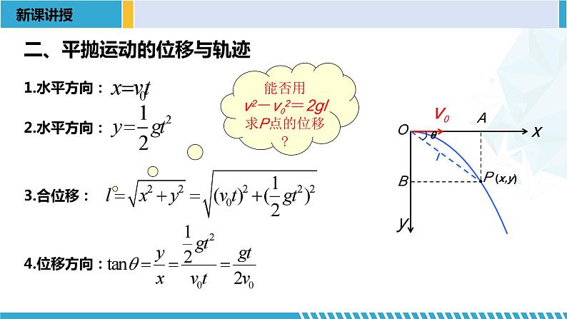 人教版2019必修第二册高一物理同步备课精编优选课件 5.4抛体运动的规律 （课件））第8页