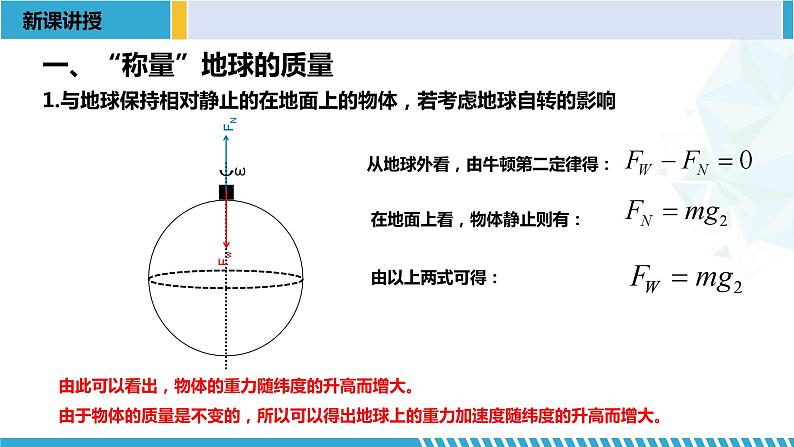 人教版2019必修第二册高一物理同步备课精编优选课件 7.3 万有引力理论的成就 （课件））04