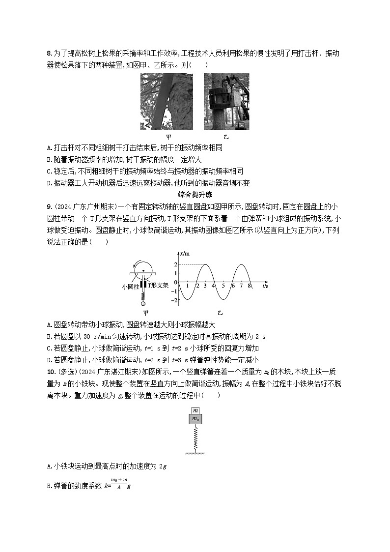 备战2025届新高考物理一轮总复习练习第8章机械振动和机械波第1讲机械振动03