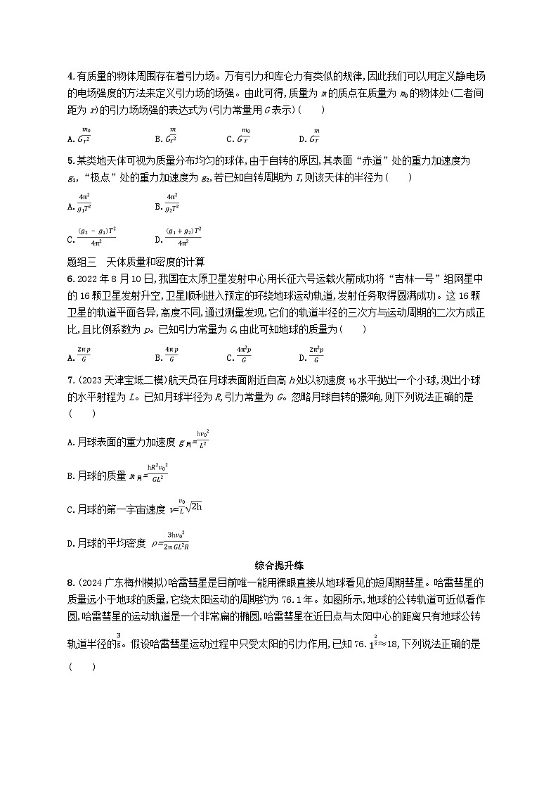 备战2025届新高考物理一轮总复习练习第5章万有引力与航天第1讲万有引力定律及其应用第2页