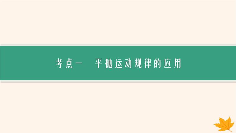 备战2025届新高考物理一轮总复习第4章抛体运动与圆周运动第2讲抛体运动课件02