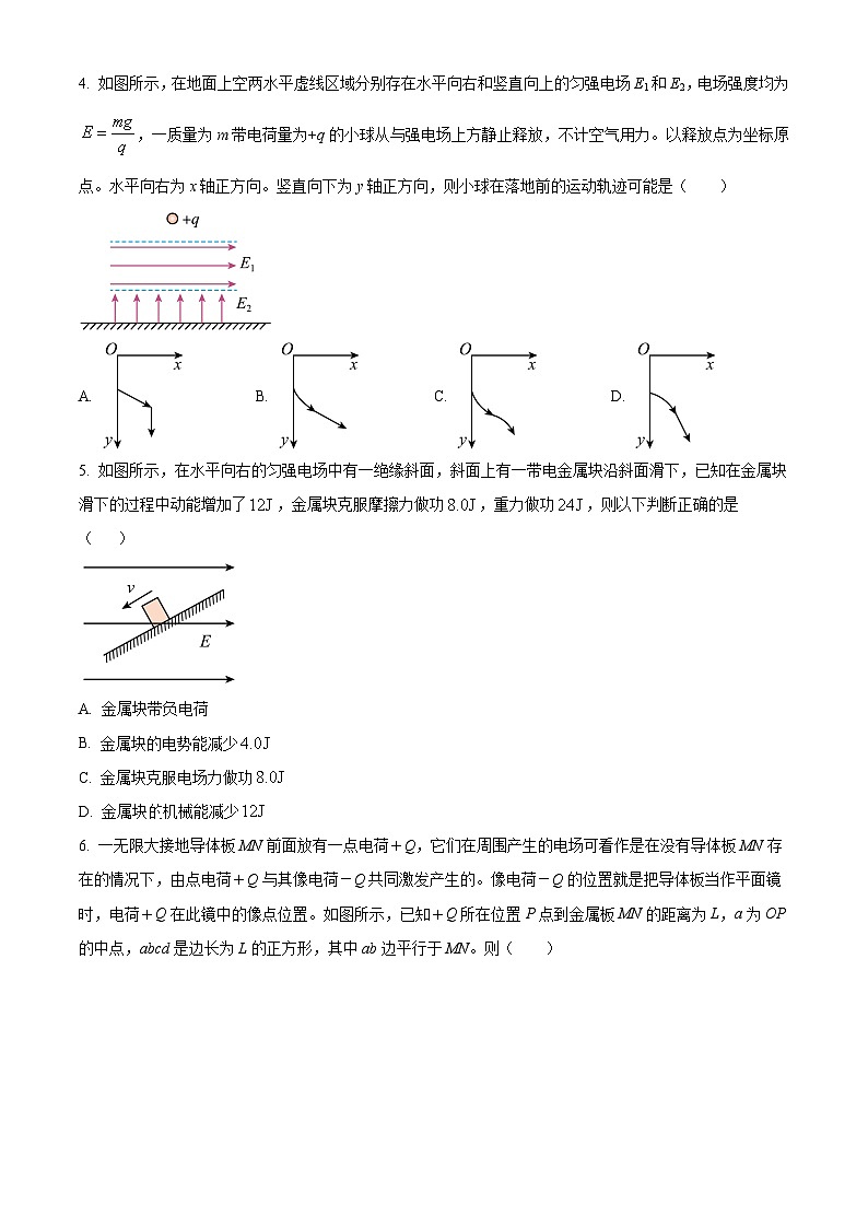 四川省绵阳南山中学2023-2024学年高二（上）10月月考 物理第2页