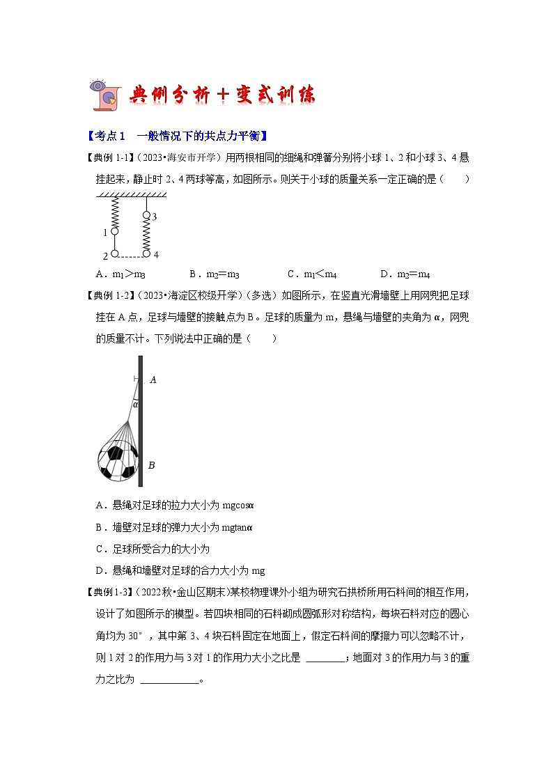 3.5共点力的平衡（考点解读）（原卷版）第3页