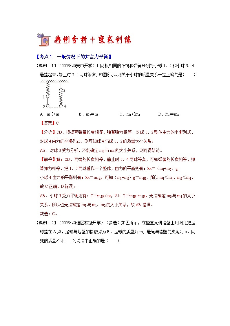 3.5共点力的平衡（考点解读）（解析版）第3页