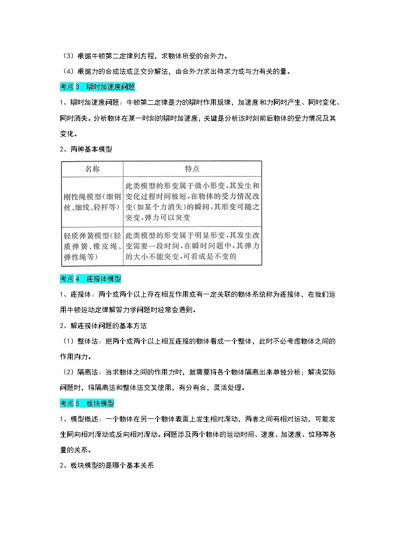 4.5牛顿运动定律的应用（考点解读）-2024-2025学年高中物理同步高频考点专题训练（人教版必修第一册）02