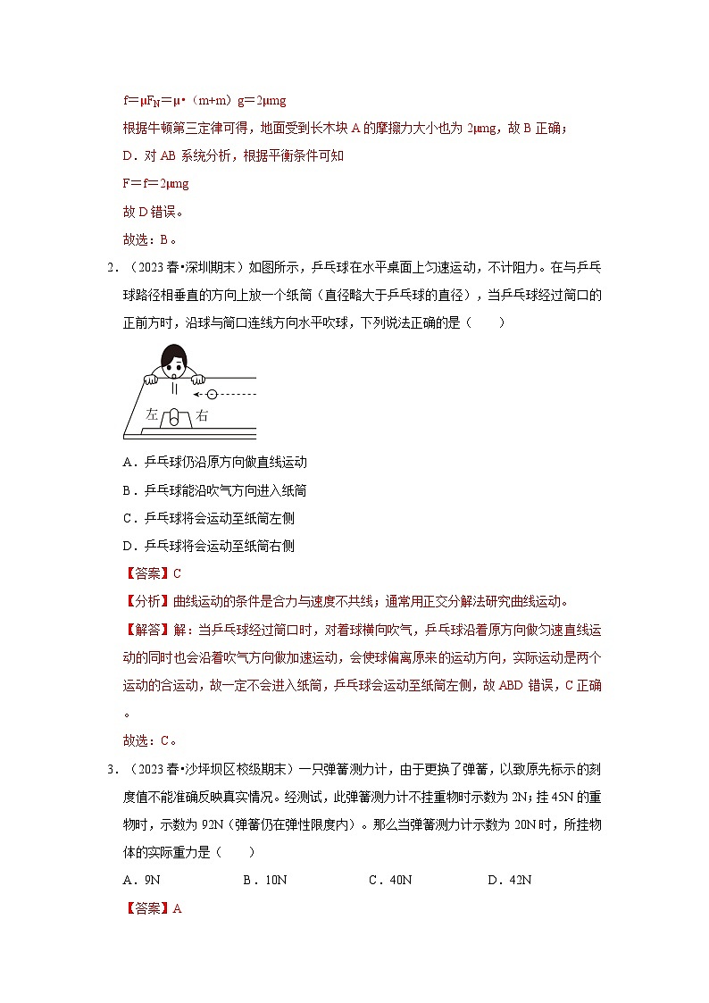 第3章《相互作用——力》单元测试卷（解析版）第2页