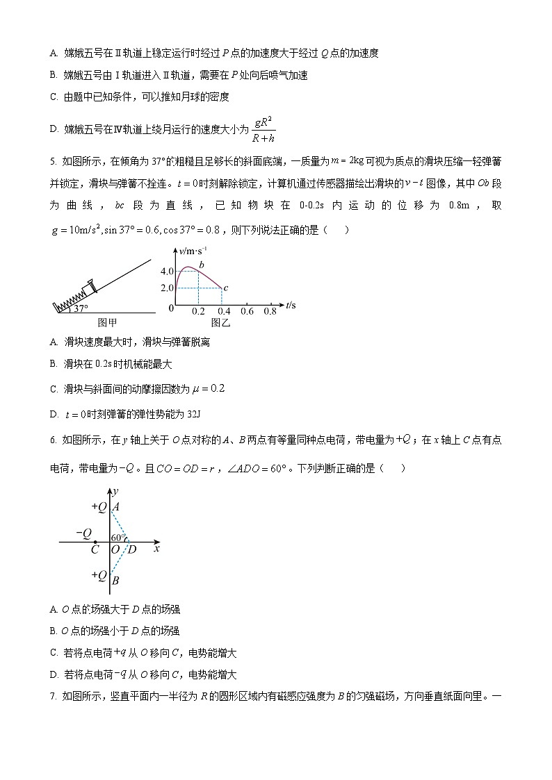 2024届内蒙古呼和浩特市高三下学期第一次质量数据监测（一模）理科综合试卷-高中物理（原卷版+解析版）03