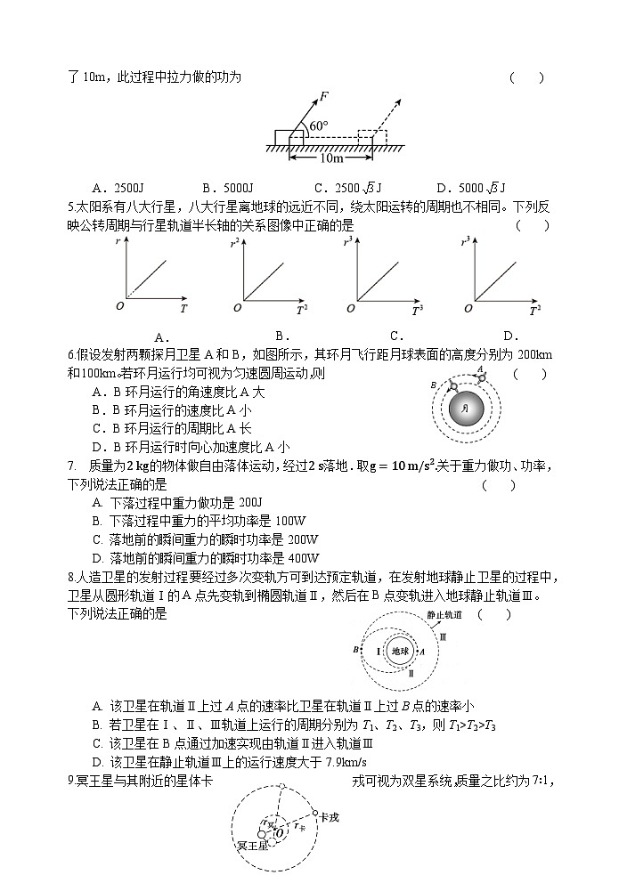 高一物理试卷第2页