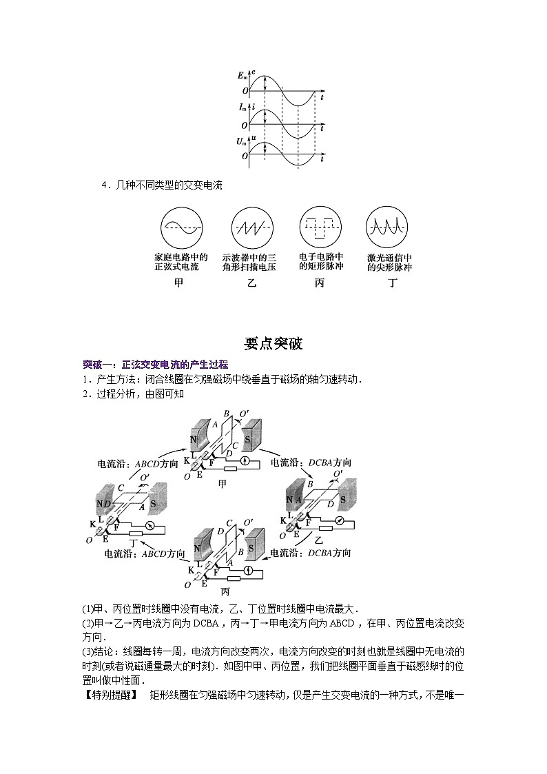 人教版选择性必修第二册高二物理同步精品讲义3.1交变电流(原卷版+解析)02