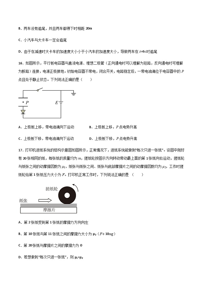 高考物理冲刺抢分选择题综合专练(全国乙卷)专练卷10(原卷版+解析)02
