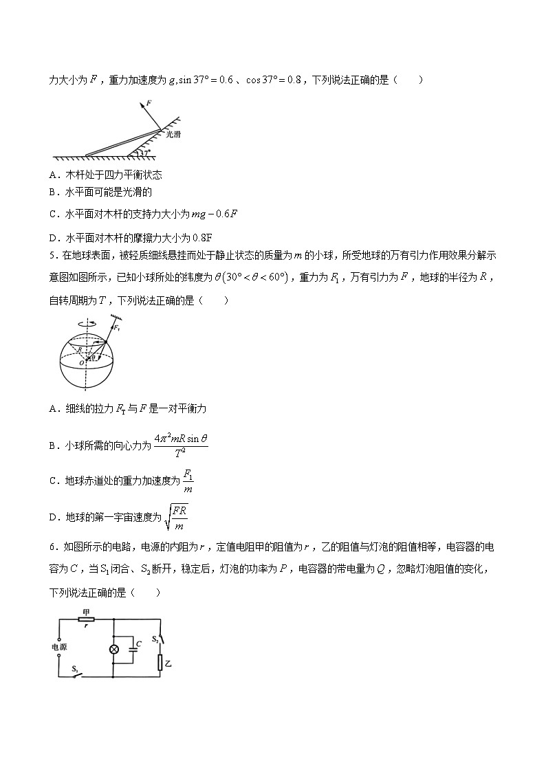 2024届河北省高三下学期3月第一次模拟考试物理试题（解析版）02