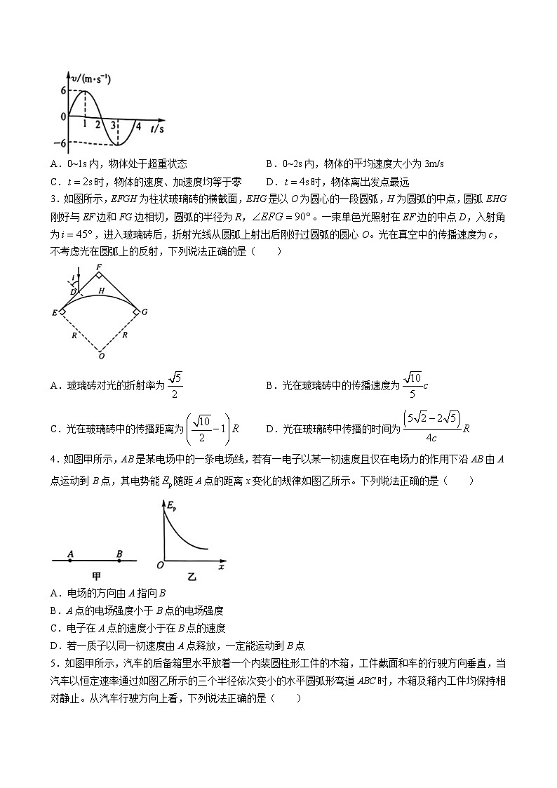 2024届黑龙江省实验中学等部分学校高三下学期第二次模拟考试物理试题（解析版）第2页