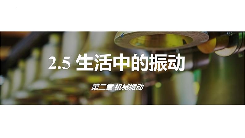 2.5+生活中的振动+课件+-2023-2024学年高二上学期物理鲁科版（2019）选择性必修第一册01