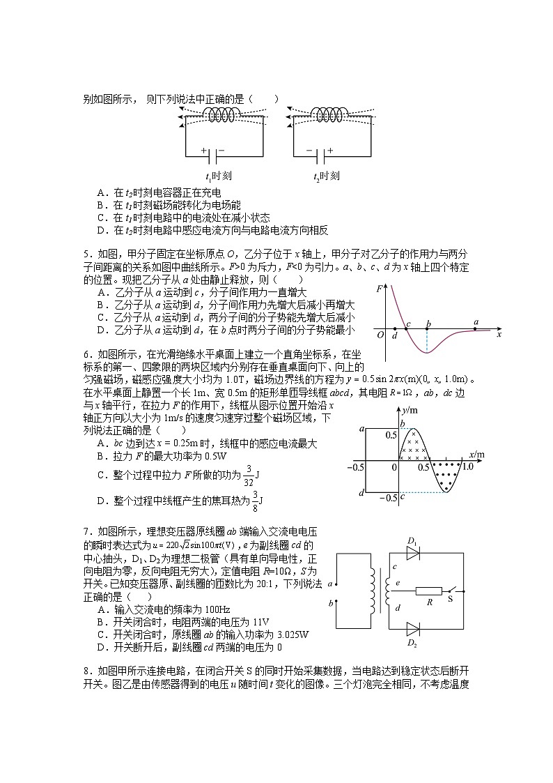 湖北省武昌实验中学2023-2024学年高二下学期3月月月考物理试卷（Word版附答案）02
