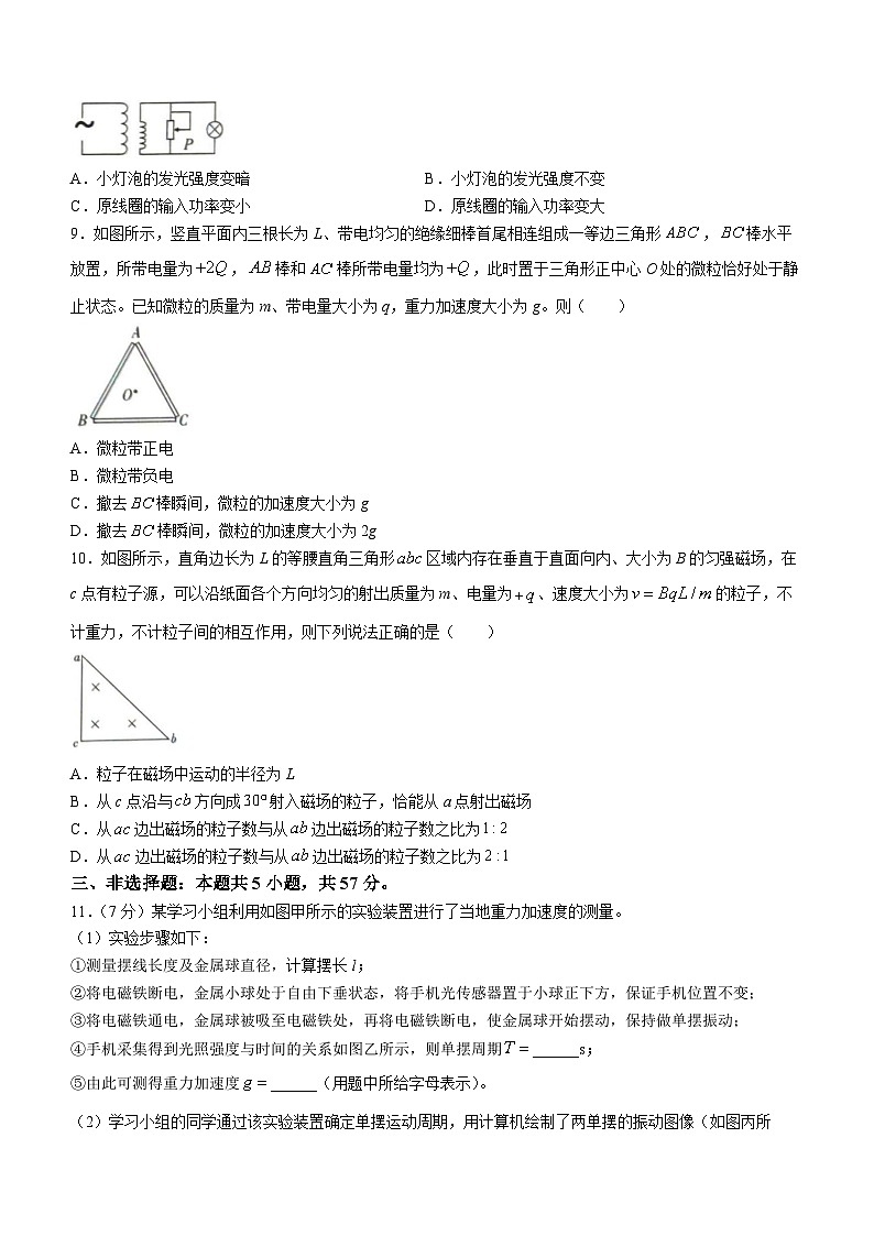 2024重庆市南开中学高三下学期3月月考试题物理含解析03