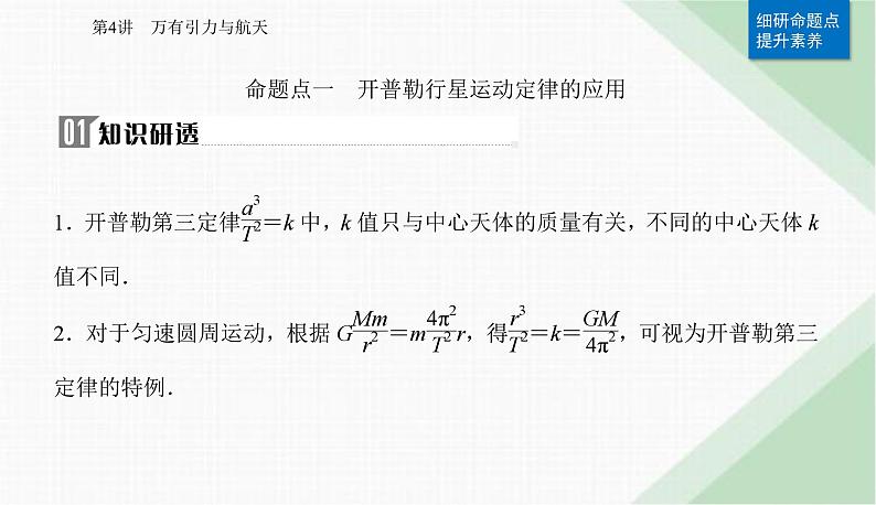 2024届高考物理二轮复习第4讲万有引力与航天课件第6页