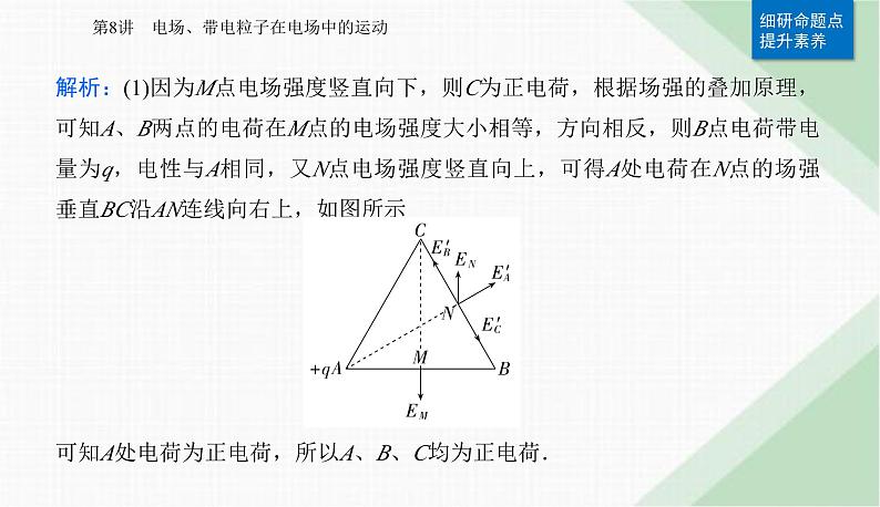 2024届高考物理二轮复习第8讲电场、带电粒子在电场中的运动课件第8页